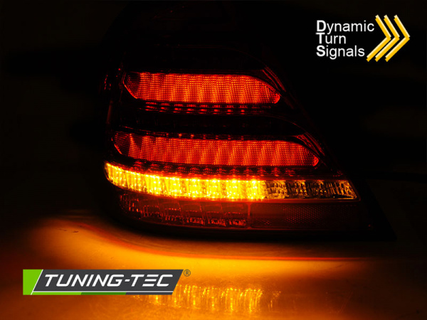 LED Lightbar Design Rückleuchten für Mercedes Benz C-Klasse W203 04-07 Limousine Rot/Weiß Dynamische Blinker
